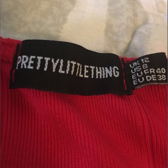 PrettyLittleThing Bardot Frill Dress - Picture 3 of 4